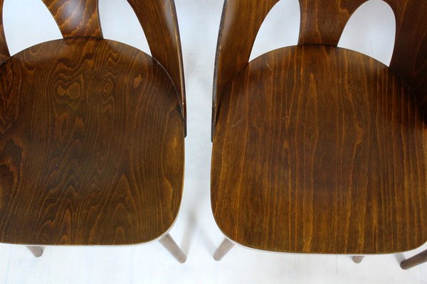 Wooden Chairs by Oswald Haerdtl for TON, 1950s, Set of 4-WVS-902616