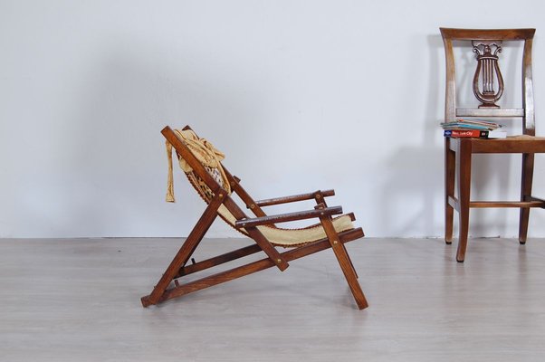 Wooden Children's Deck Chair, 1940s-XSG-695973