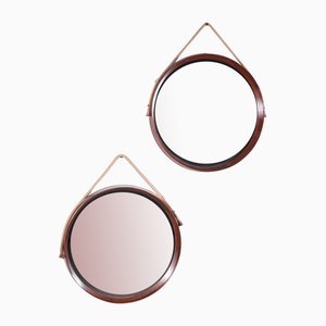 Wooden Circular Mirrors, Set of 2-VJY-1732050