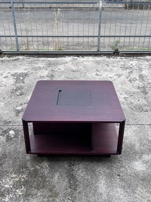 Wooden Coffee Table with Drink Holder, 1970s-GTS-1770447