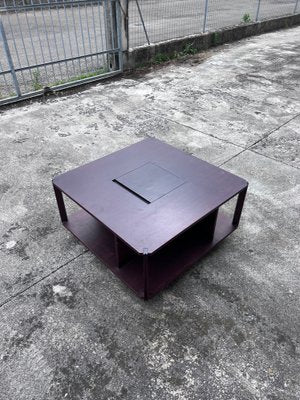 Wooden Coffee Table with Drink Holder, 1970s-GTS-1770447