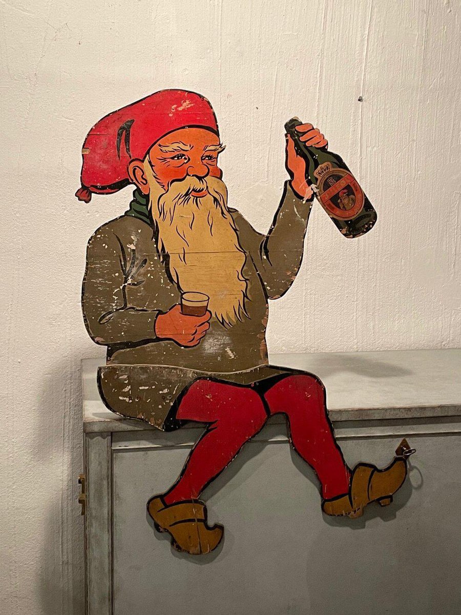 Wooden Commercial Santa Sign from Tuborg