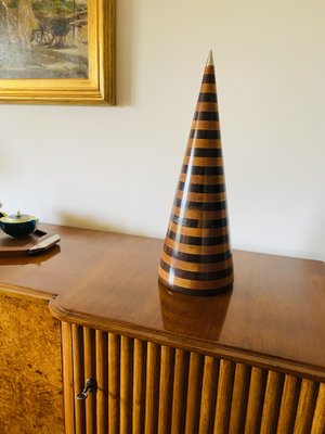 Wooden Cone Sculpture from Salmistraro Italy, 1970s-TXN-1420400