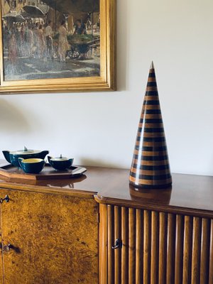 Wooden Cone Sculpture from Salmistraro Italy, 1970s-TXN-1420400