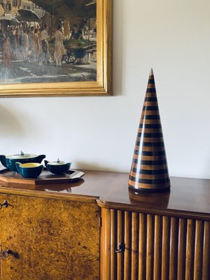 Wooden Cone Sculpture from Salmistraro Italy, 1970s-TXN-1420400