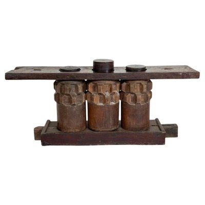 Wooden Console in Sugar Cane Crusher Elements-FGA-2041590