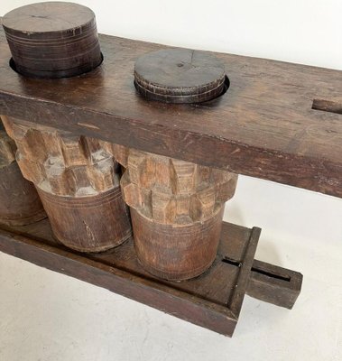 Wooden Console in Sugar Cane Crusher Elements-FGA-2041590