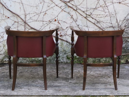 Wooden Desk Chairs, 1950s, Set of 2-KNM-859206