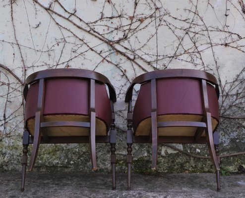 Wooden Desk Chairs, 1950s, Set of 2-KNM-859206