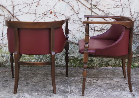 Wooden Desk Chairs, 1950s, Set of 2-KNM-859206