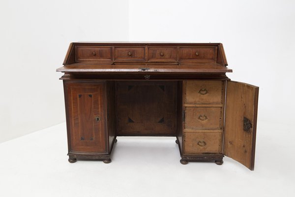 Wooden Desk with Drawers, 1890s-RCE-1407226