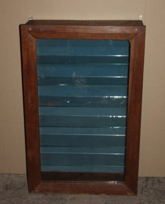 Wooden Display Cabinet with Glass Shelves-NAD-1722643