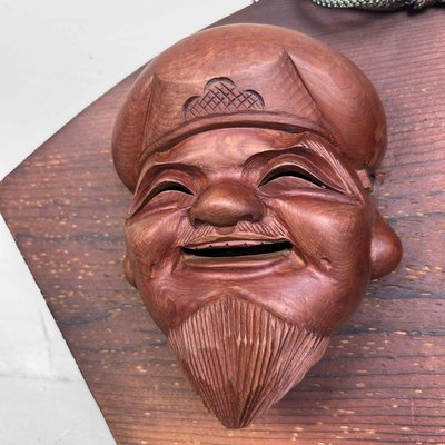 Wooden Display of Gods Ebisu and Daikoku, Japan, 1920s-DWL-2024721