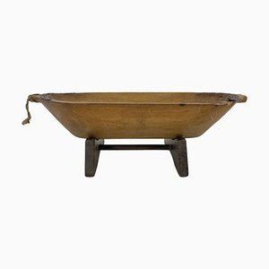 Wooden Dough Trough on Original Stand with Metal Details, 1890s-TZ-1422359