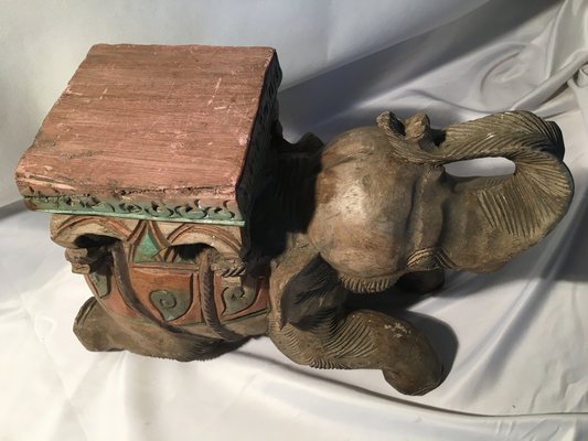 Wooden Elephant Sculpture-WQQ-868947