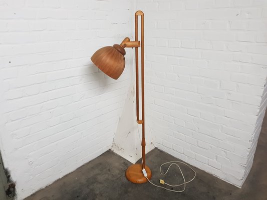 Wooden Floor Lamp by Hans Agne Jakobsson for Ab Ellysett Markaryd, 1960-YFS-1377193