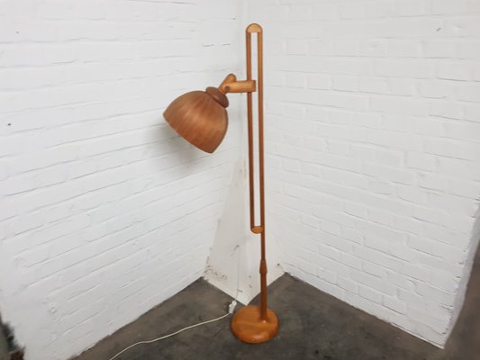 Wooden Floor Lamp by Hans Agne Jakobsson for Ab Ellysett Markaryd, 1960-YFS-1377193