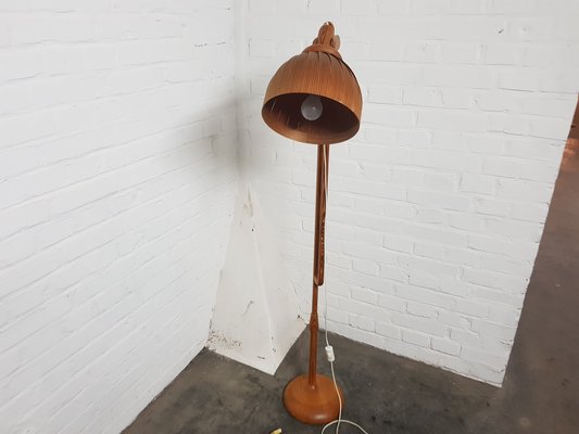 Wooden Floor Lamp by Hans Agne Jakobsson for Ab Ellysett Markaryd, 1960-YFS-1377193