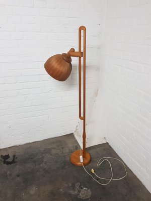 Wooden Floor Lamp by Hans Agne Jakobsson for Ab Ellysett Markaryd, 1960-YFS-1377193