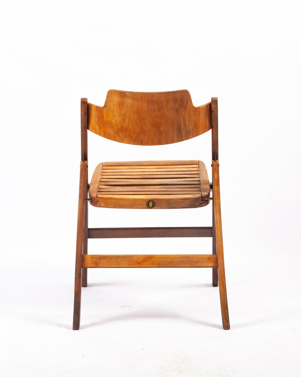 Wooden Folding Chair by Egon Eiermann for Wilde & Spieth, 1950s