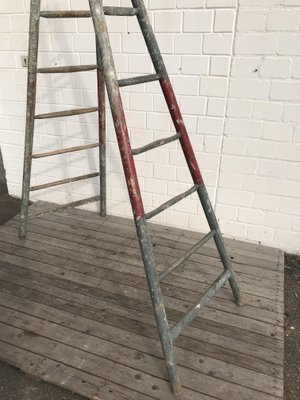 Wooden Folding Ladder, 1920s-EXJ-864152