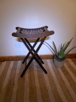 Wooden Folding Stool, 1980s-RDN-1723009