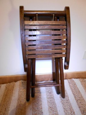 Wooden Folding Stool, 1980s-RDN-1723009