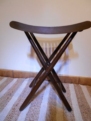 Wooden Folding Stool, 1980s-RDN-1723009