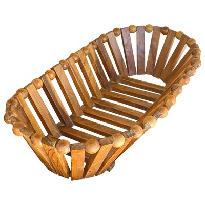 Wooden Fruit Basket, France, 1960s-UR-1342399