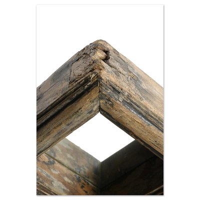 Wooden Geometric Structure Mirror-NQ-1792685