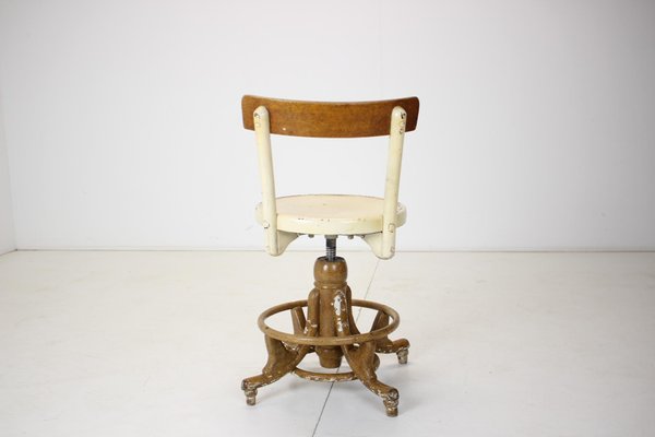 Wooden Height Adjustable Chair, Czechoslovakia, 1920s-TZ-1166605