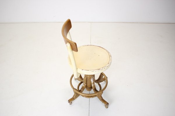 Wooden Height Adjustable Chair, Czechoslovakia, 1920s-TZ-1166605