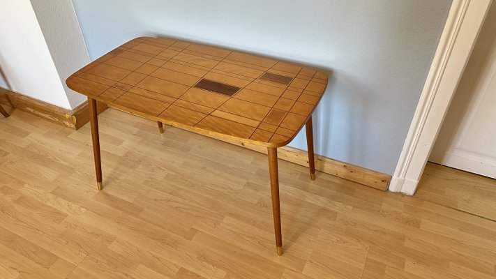 Wooden Inlay Coffee Table, 1960s-IRY-2033697