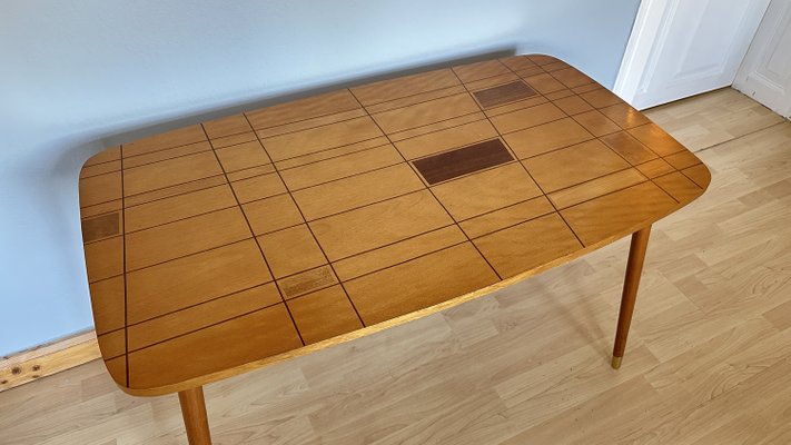 Wooden Inlay Coffee Table, 1960s-IRY-2033697