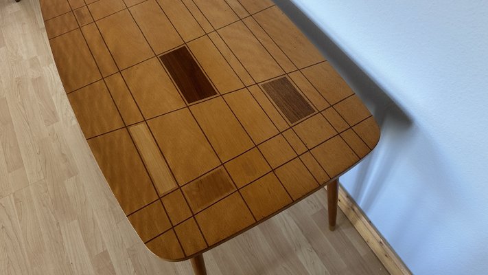 Wooden Inlay Coffee Table, 1960s-IRY-2033697