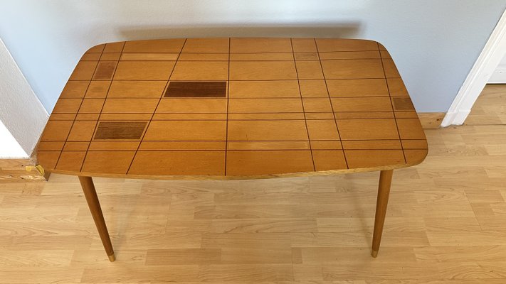 Wooden Inlay Coffee Table, 1960s-IRY-2033697