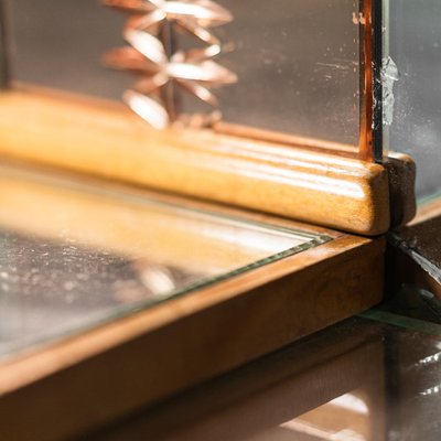 Wooden Mirror with Chests of Drawers, 1940s-ZLY-1089729