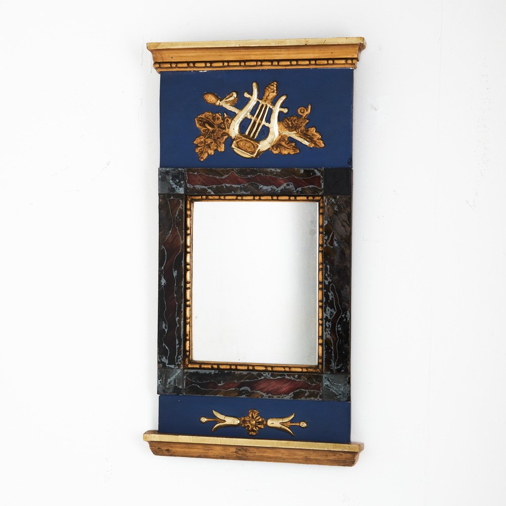 Wooden Mirror with Lyra Motif, 1840s