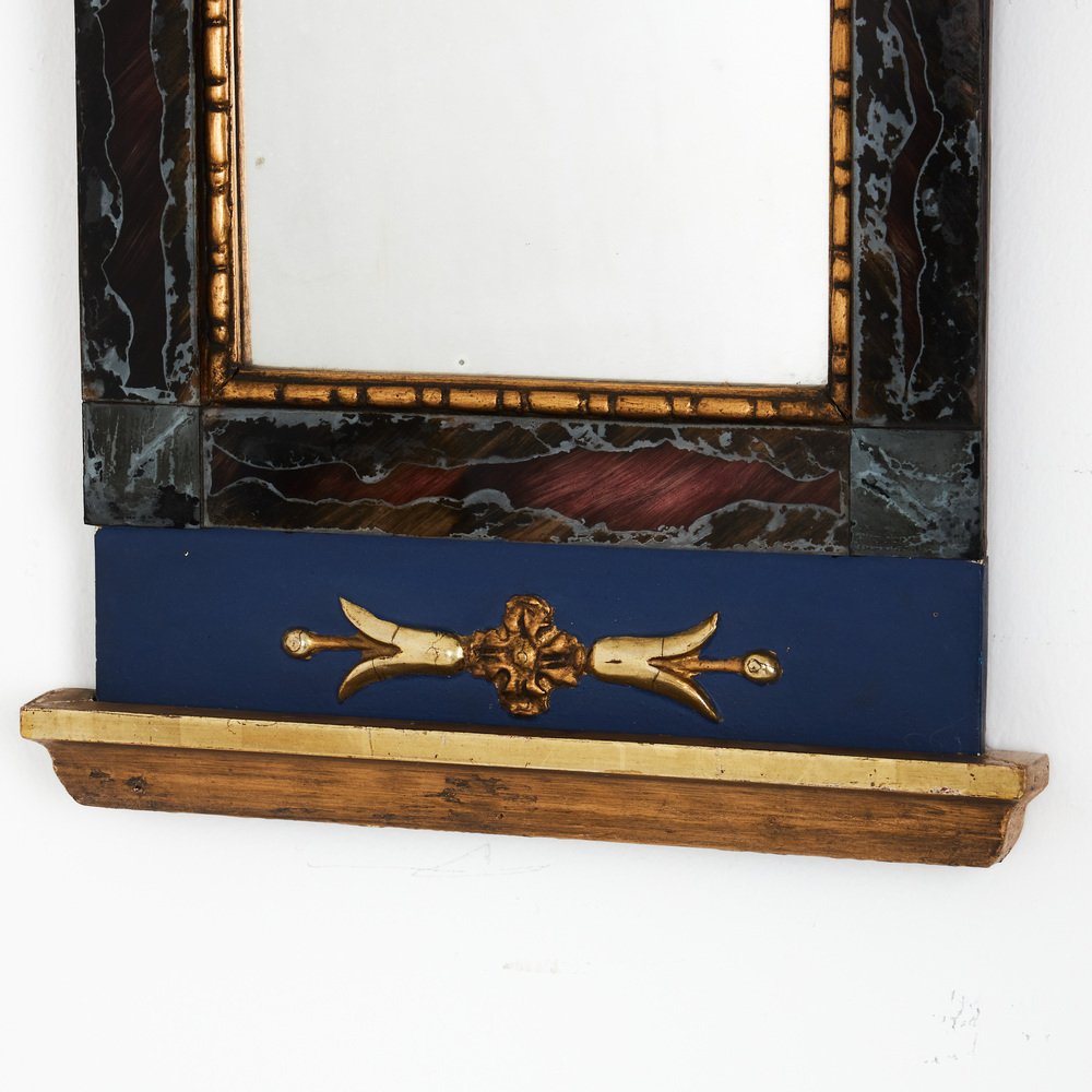 Wooden Mirror with Lyra Motif, 1840s