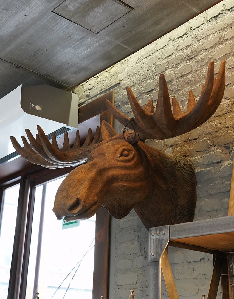 Wooden Moose Trophy