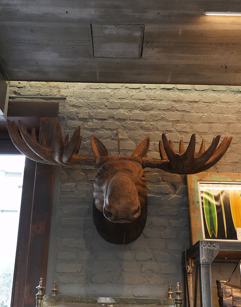 Wooden Moose Trophy