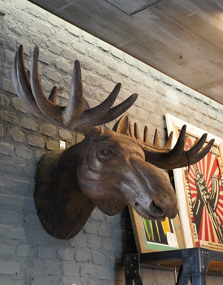 Wooden Moose Trophy