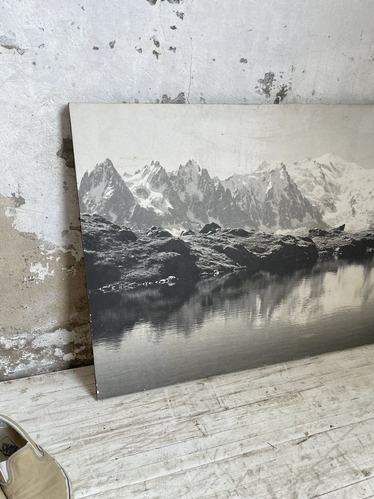 Wooden Mountain Chalet, Photograph on Wooden Panel, 1960s