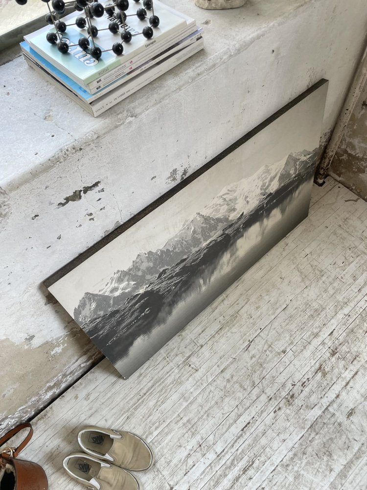 Wooden Mountain Chalet, Photograph on Wooden Panel, 1960s