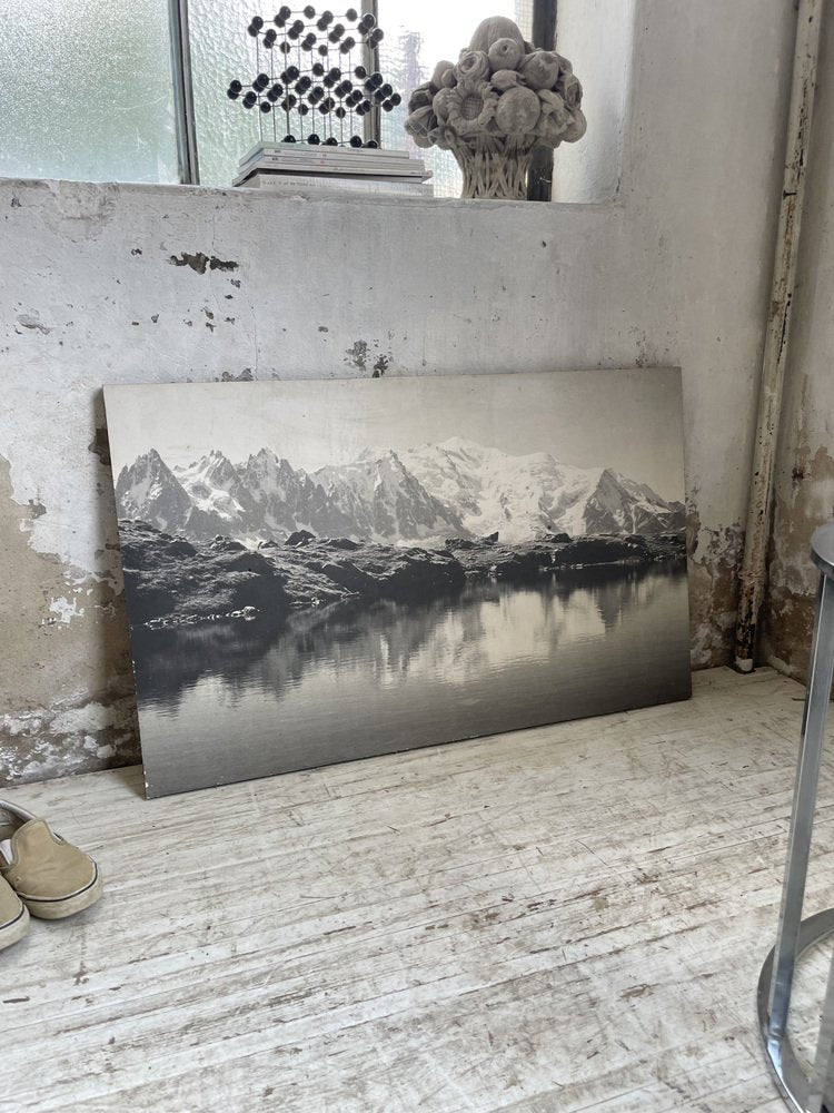 Wooden Mountain Chalet, Photograph on Wooden Panel, 1960s