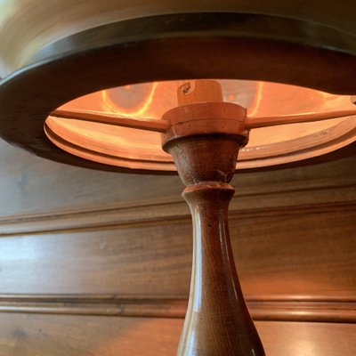 Wooden Mushroom Lamp, 1930s-VBM-1408342