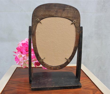 Wooden Oval Table Vanity Mirror-UWJ-1736584