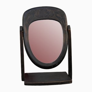 Wooden Oval Table Vanity Mirror-UWJ-1736584