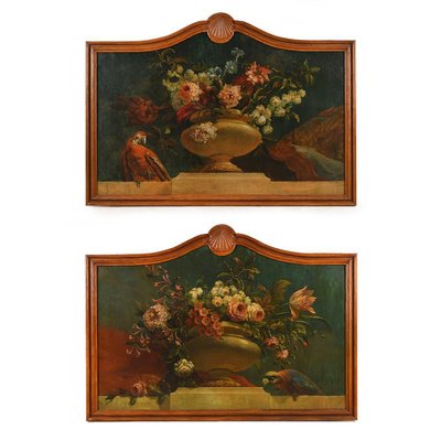 Wooden Overmantle Panels, Set of 2-NQ-902939