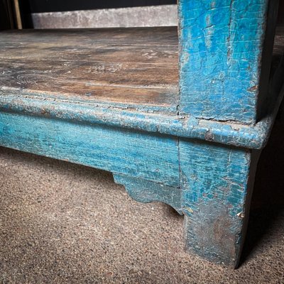 Wooden Packing Table in Blue-IA-1802597